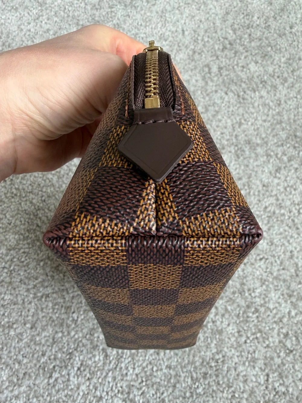 Louis Vuitton Damier Ebene Cosmetic Pouch PM N47516